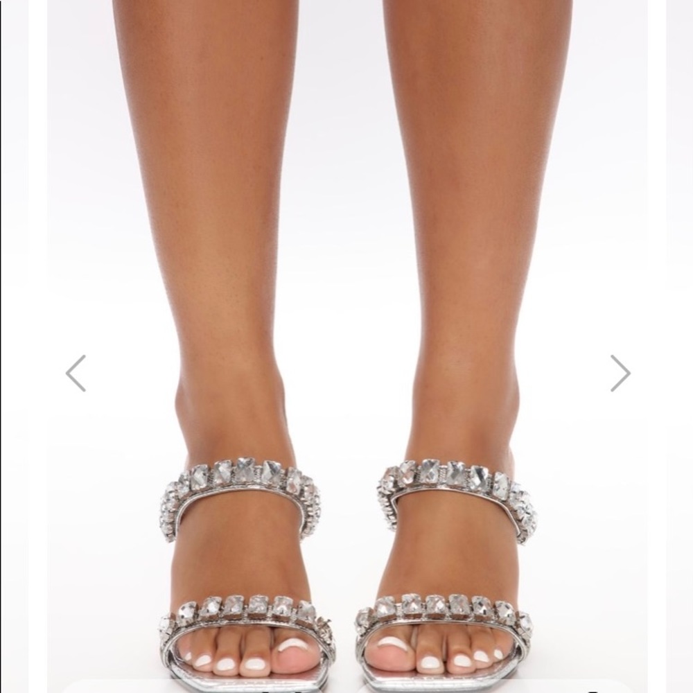 Bling Square Toe Heels